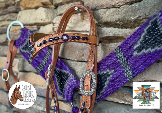 Purple,black sparkling set