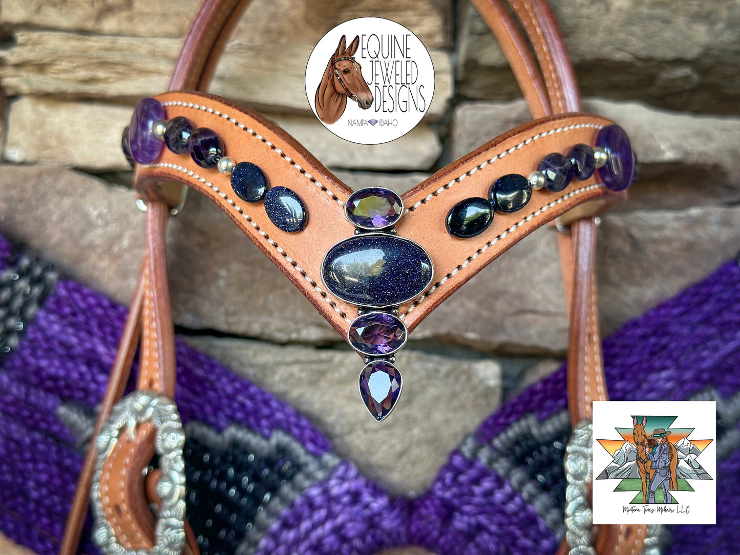 Purple,black sparkling set