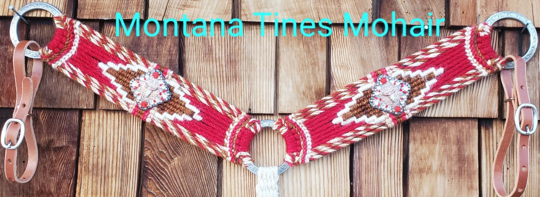 Red concho breast collar ♥️