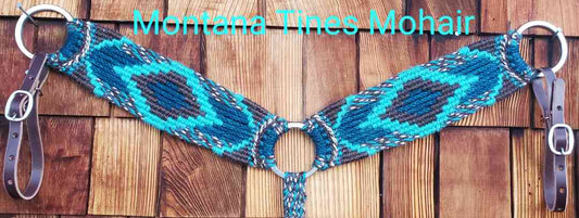 Teal, aqua, brown breast collar 🤎💙