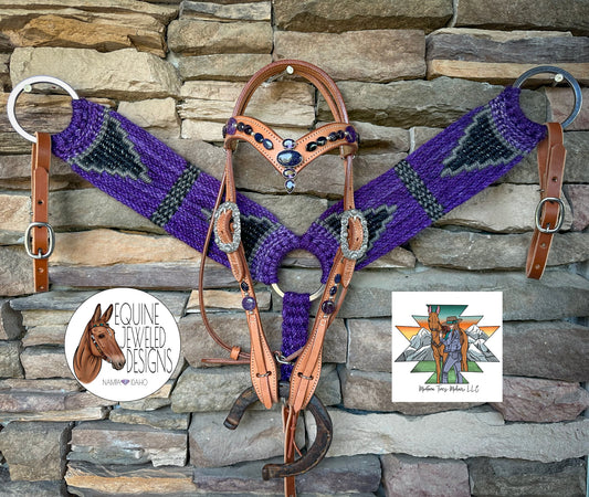 Purple,black sparkling set