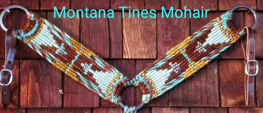 Aqua and mocha breast collar