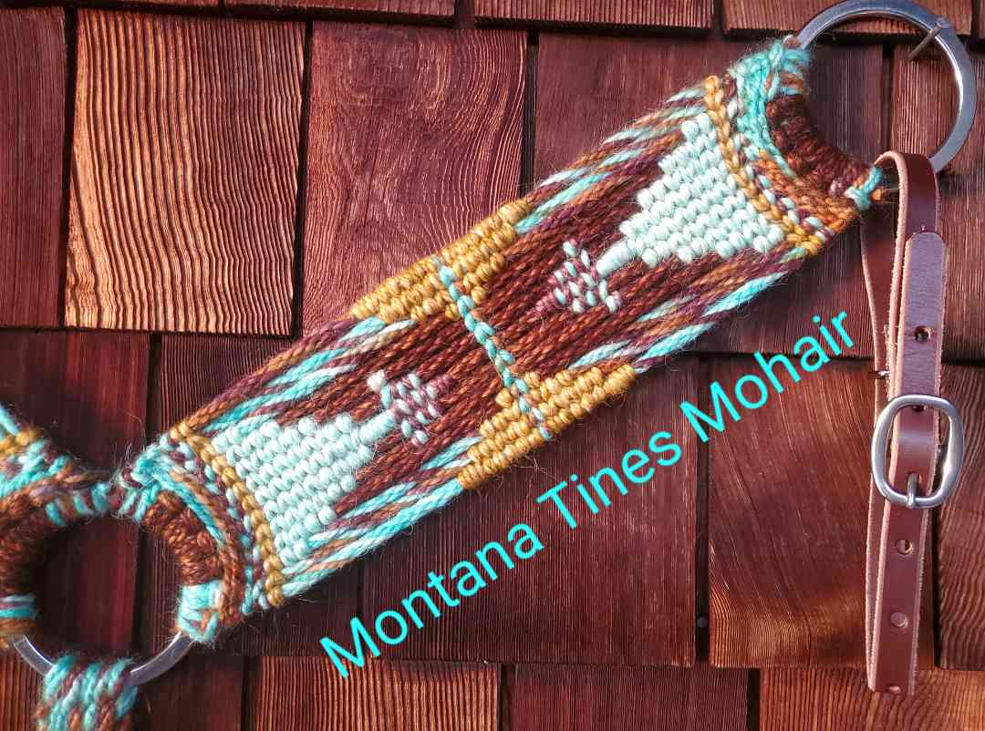 Aqua and mocha breast collar