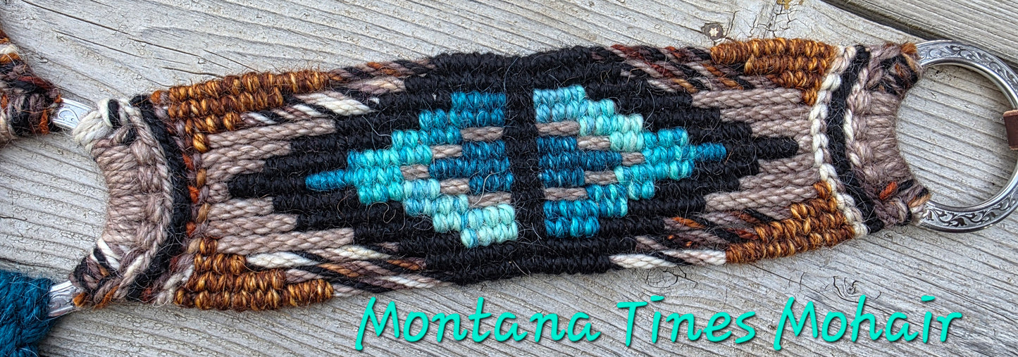 Browns and teal breast collar